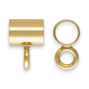 🆕🔗 Tube Bail with Open Jump Ring in 14ct Yellow Gold Filled