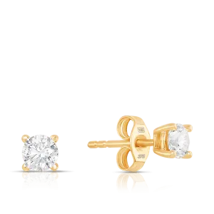 0.50ct TW Diamond Stud Earrings in 9ct Yellow Gold