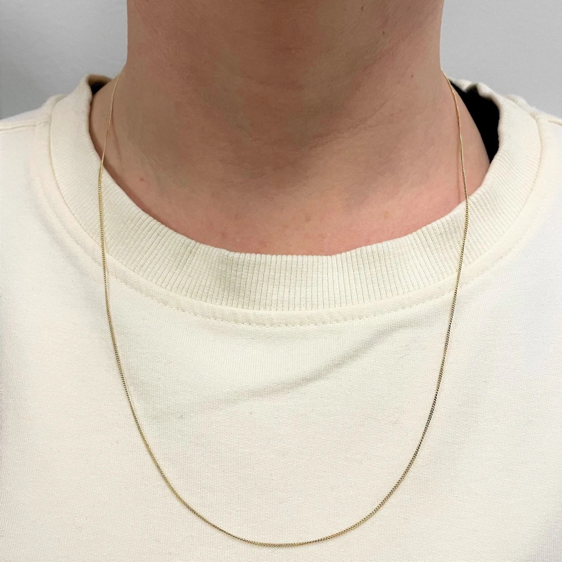 10k Gold Thin Curb Chain | 18"|