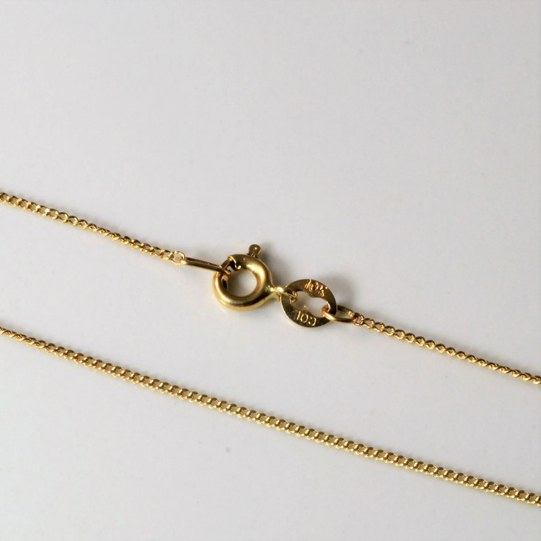 10k Gold Thin Curb Chain | 18"|