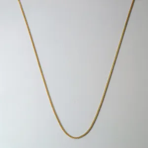 10k Gold Thin Curb Chain | 18"|