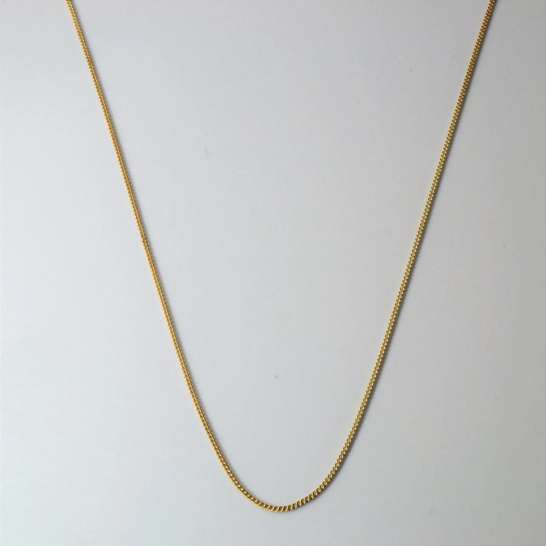 10k Gold Thin Curb Chain | 18"|