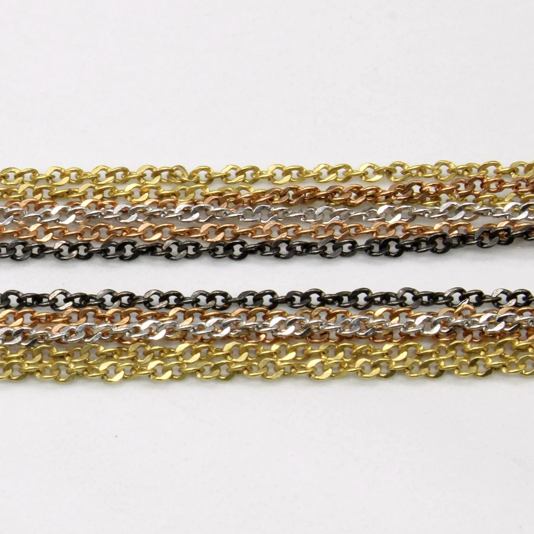 10k Multi Tone Gold Tiered Necklace | 18" |