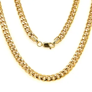 14 Karat Miami  Cuban Curb Gold Chains HMC120-22