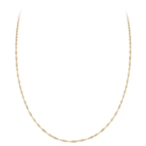 14K GOLD TWISTED CHAIN DIELLE NECKLACE