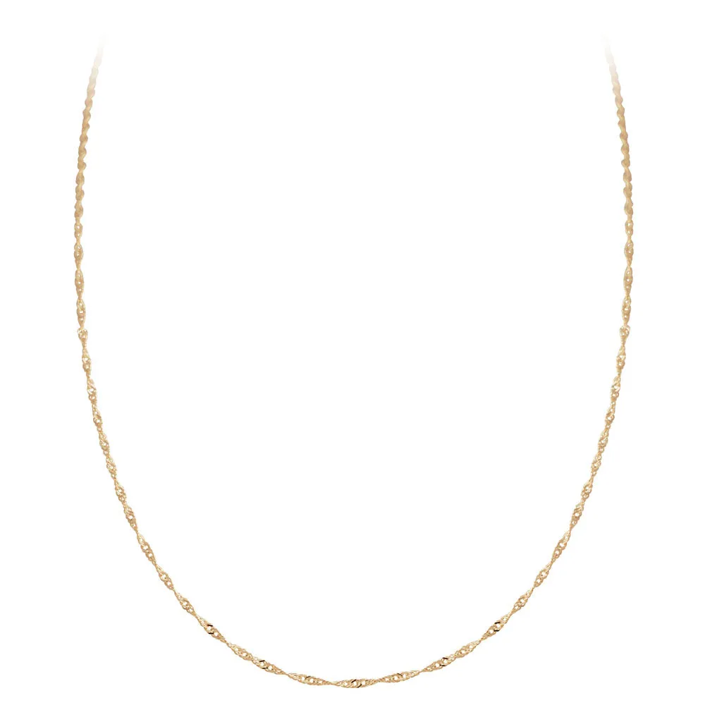 14K GOLD TWISTED CHAIN DIELLE NECKLACE