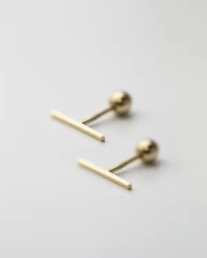 14k Line Stud