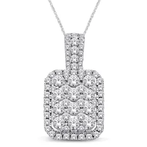 14K White Gold 7/8 Ct.Tw.Diamond Fashion Pendant