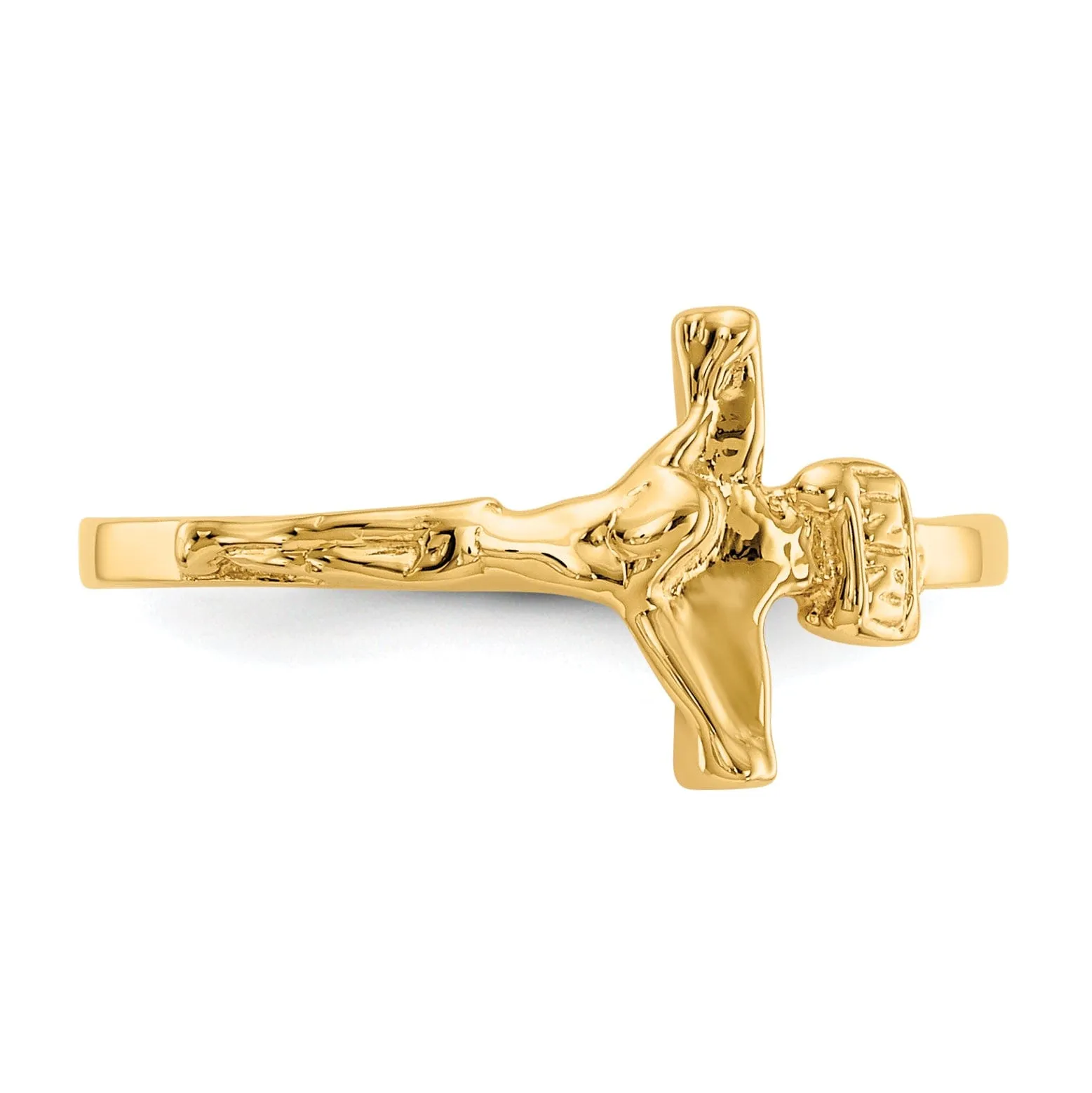 14k Yellow Gold Crucifix Children's Ring