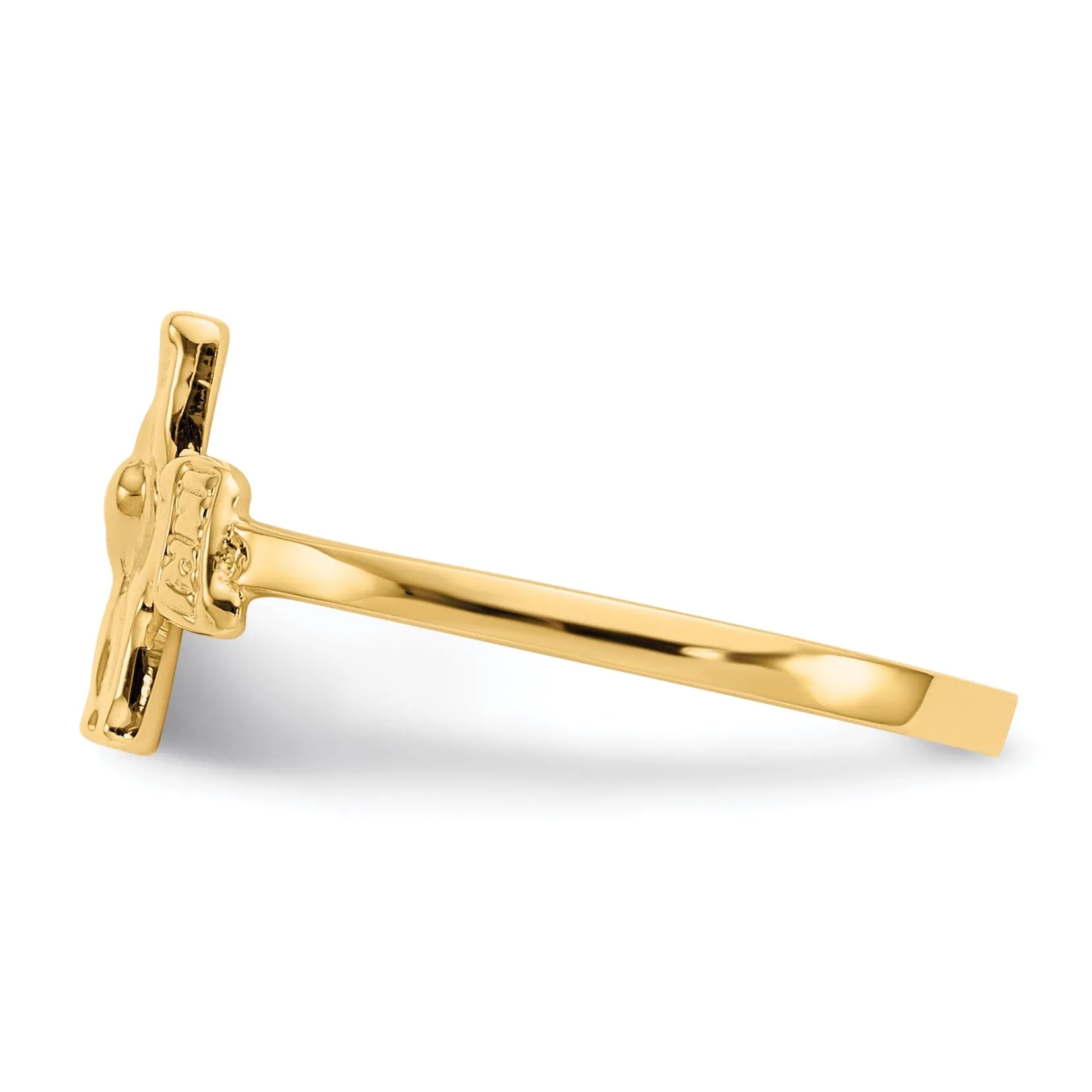 14k Yellow Gold Crucifix Children's Ring