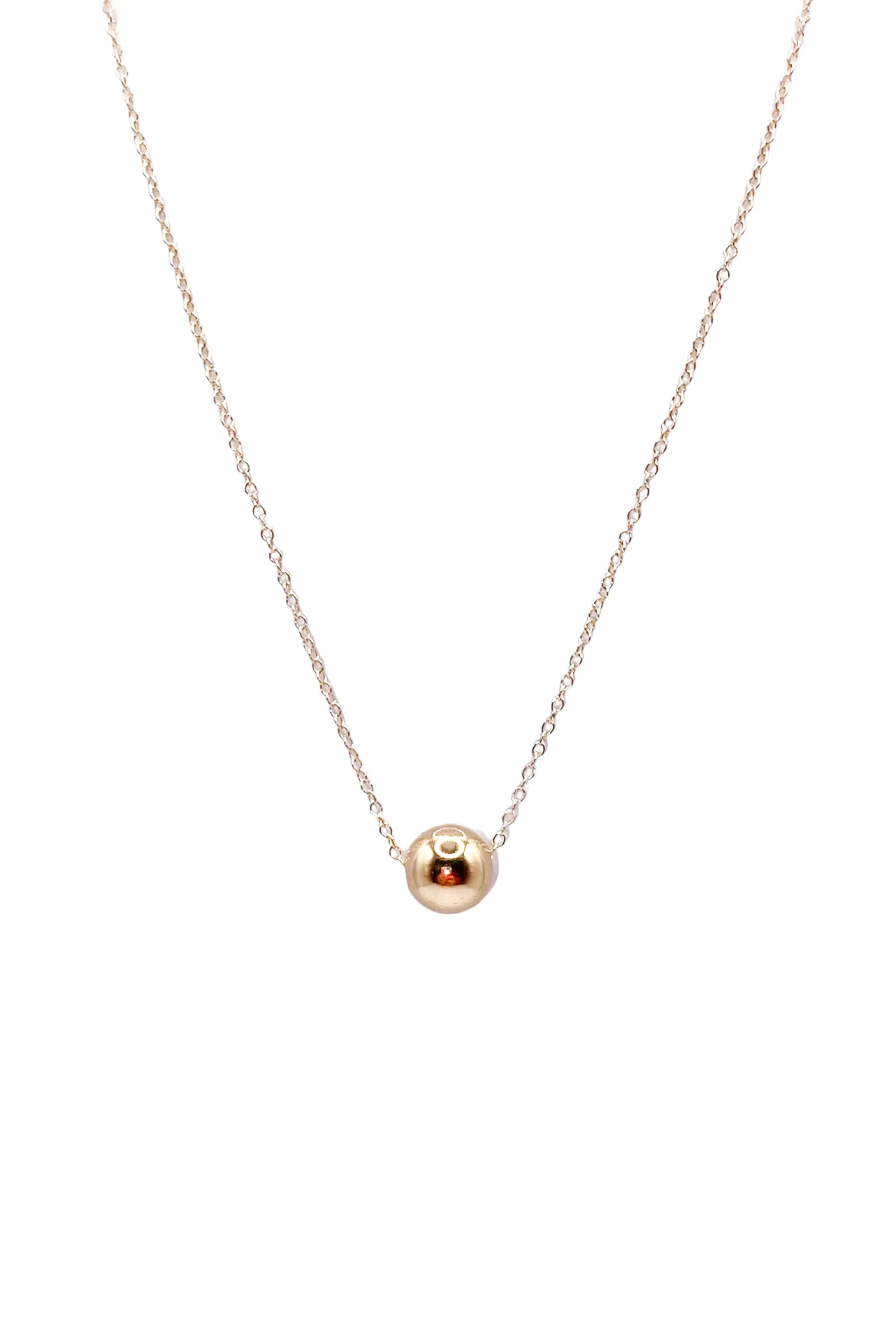 16" Gold Classic 8mm Necklace | E-Newton