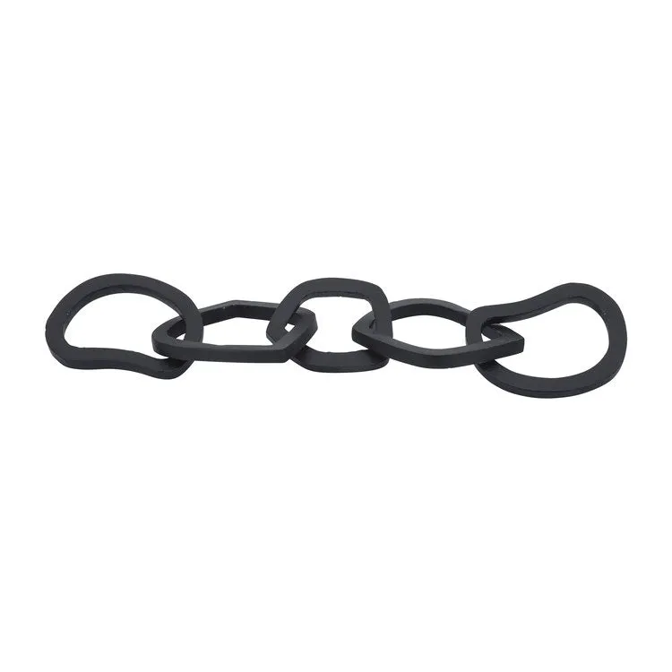 17" Metal Five-Link Chains - Black