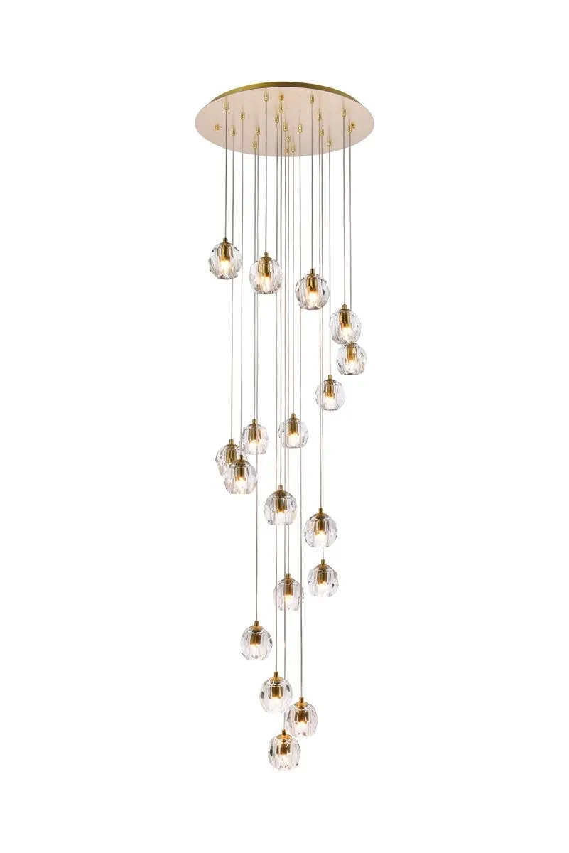 18 Light Pendant from the Eren Collection in Gold Finish by Elegant Lighting