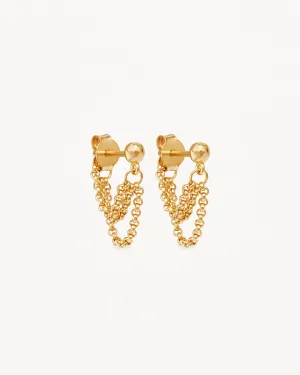 18k Gold Vermeil Karma Chain Earrings