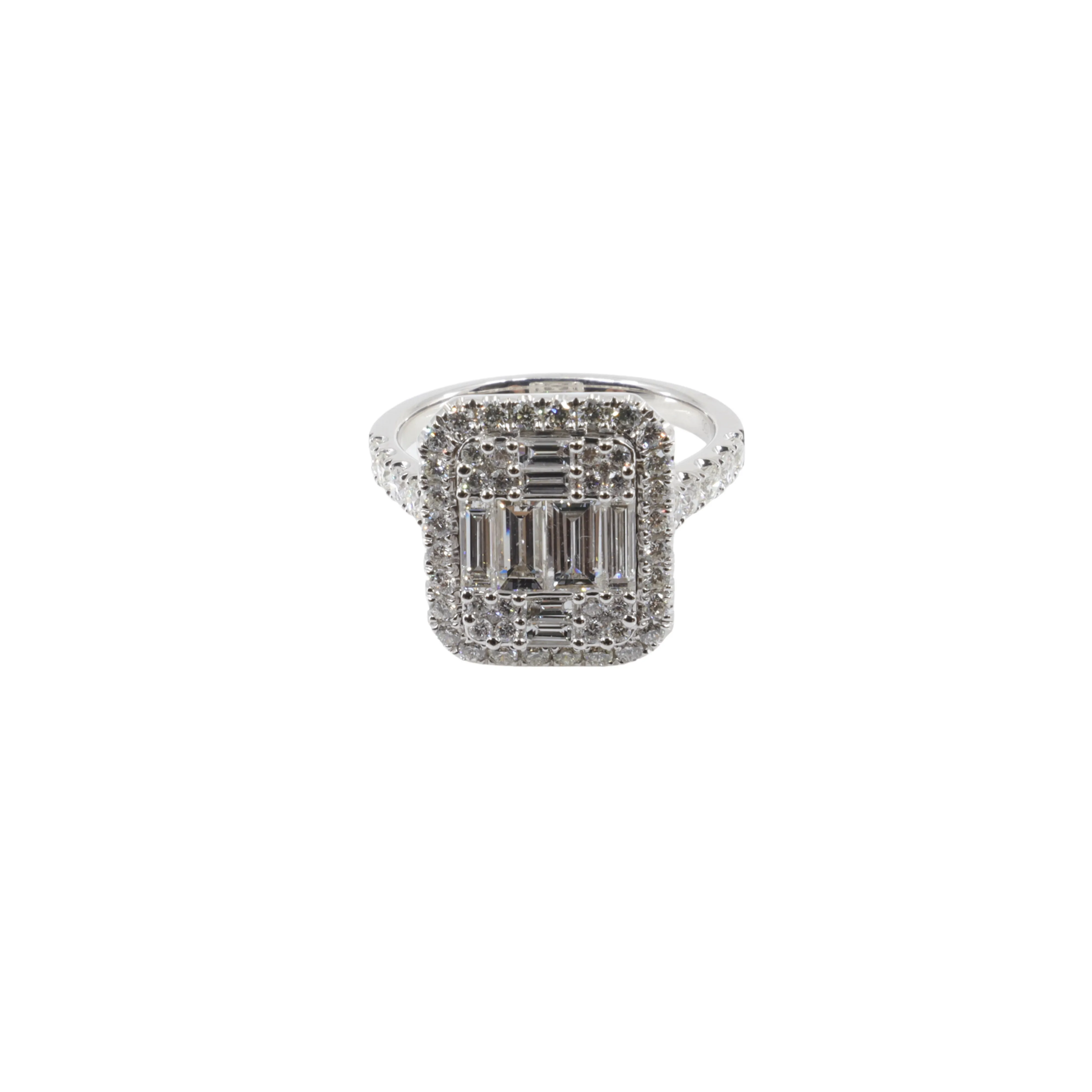 18K White Gold Tdw. 1.52ct Diamond Ring - 20756871