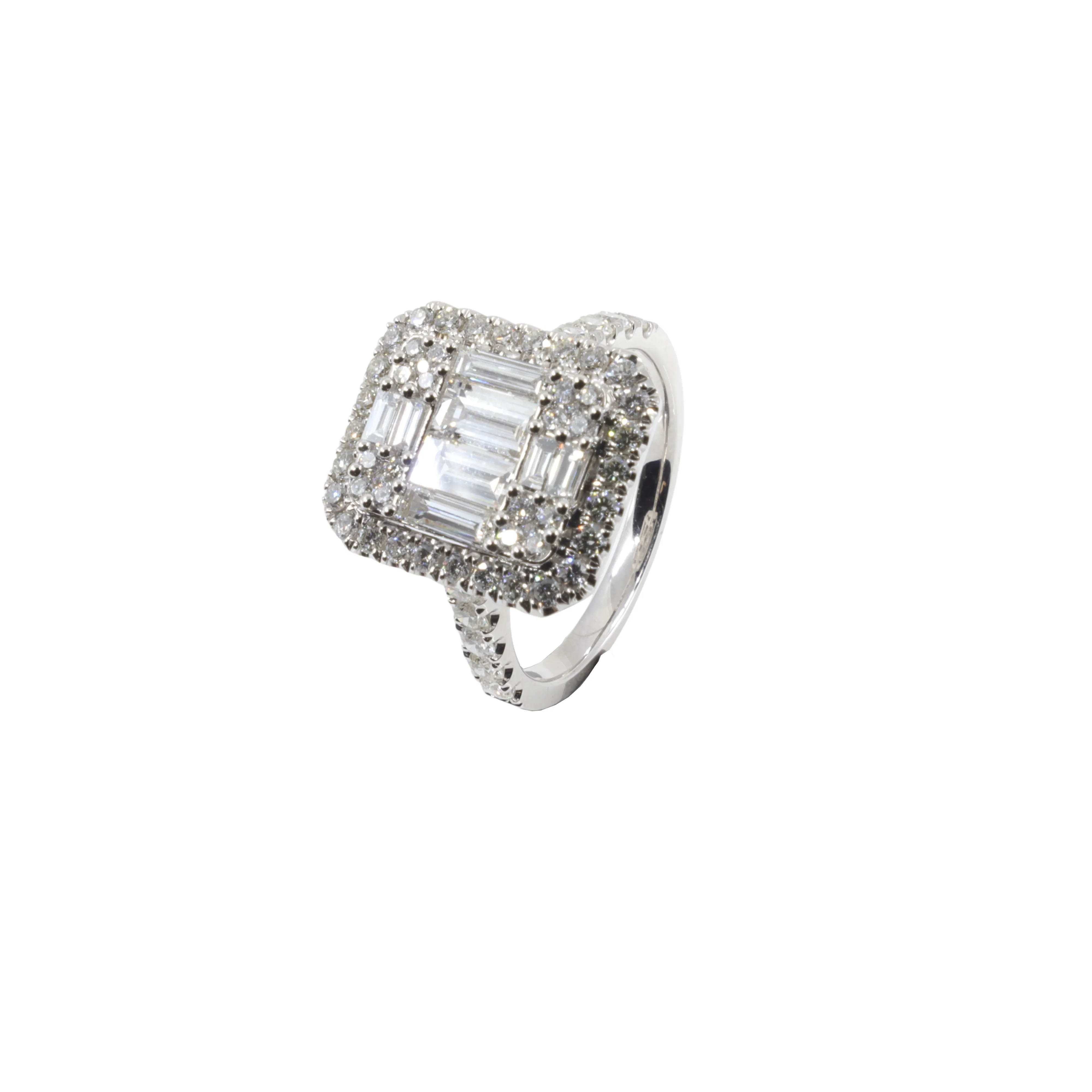 18K White Gold Tdw. 1.52ct Diamond Ring - 20756871