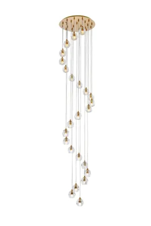 24 Light Pendant from the Eren Collection in Gold Finish by Elegant Lighting