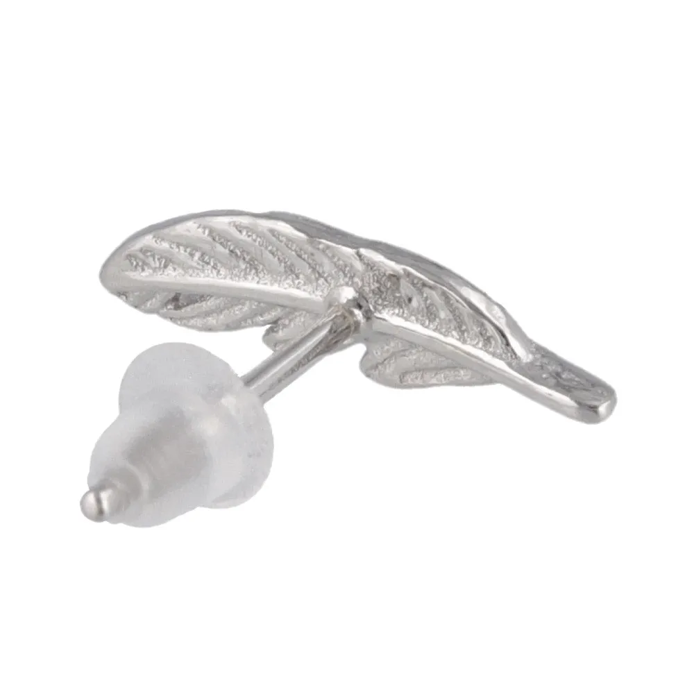 925 Silver Feather Stud Earrings