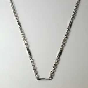 .999 Platinum Bar & Chain Necklace | 19" |