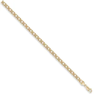 9ct Yellow Gold 5mm 28 Inch Open Double Curb Necklace 19.4g