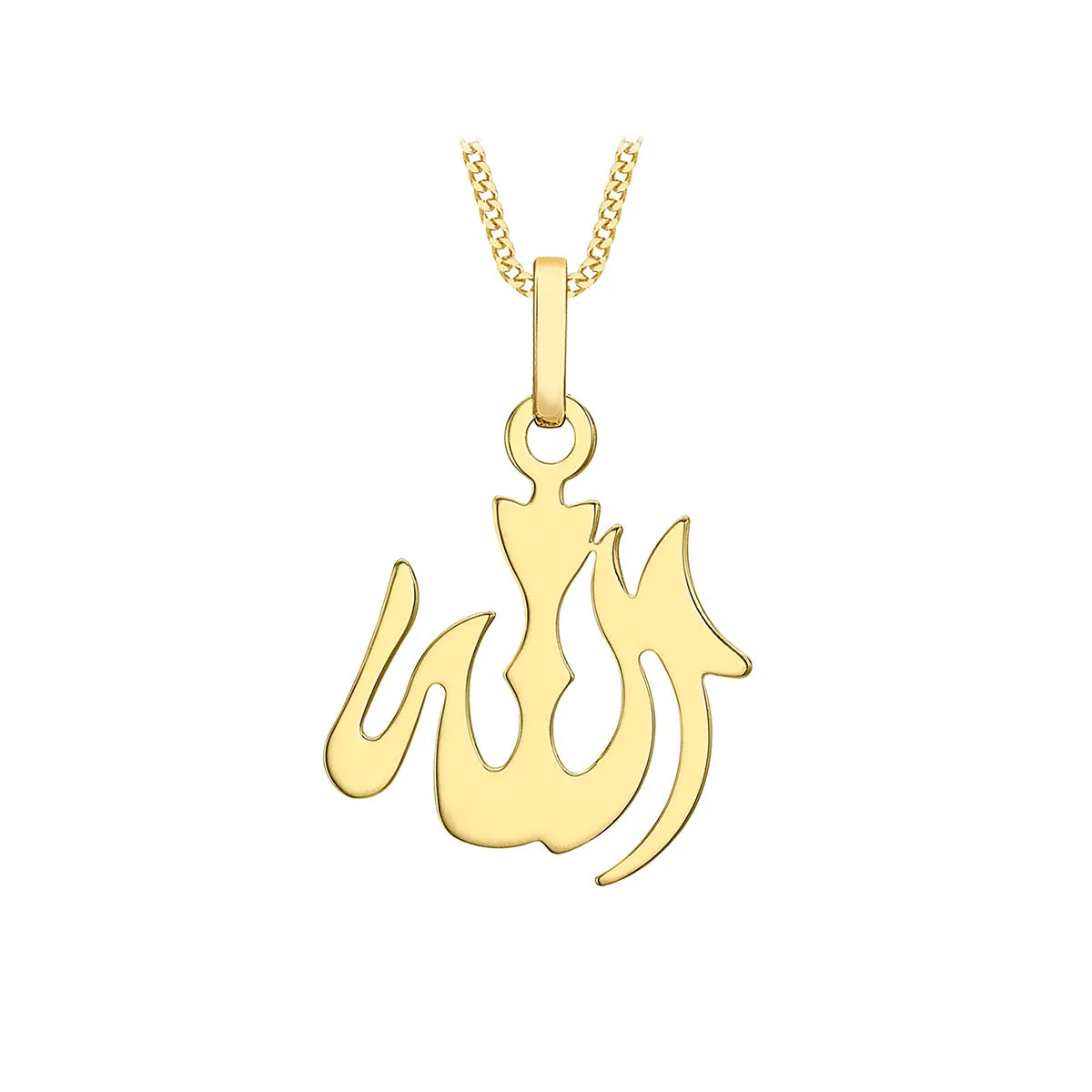 9K Gold Large Allah Pendant