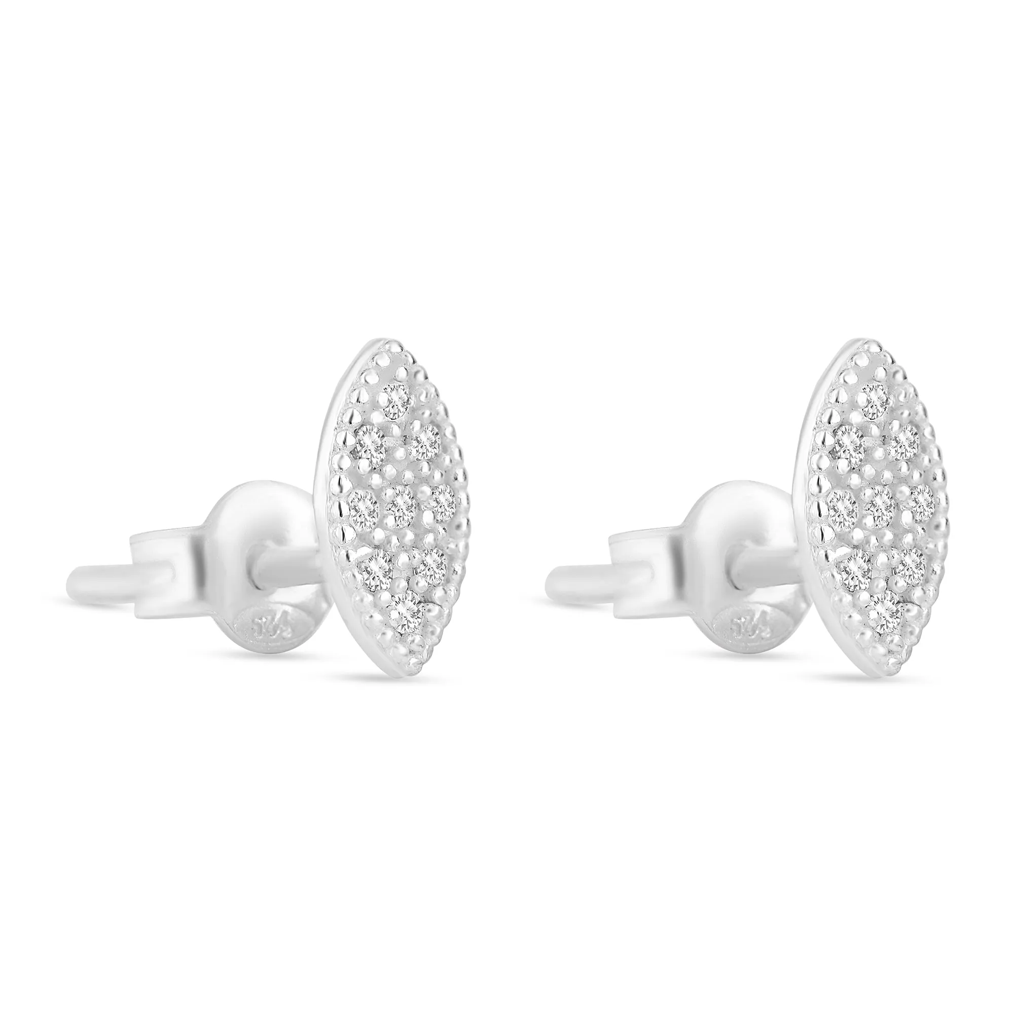 Accessorize London Women's 925 Sterling Silver Hallmark Cubic Zirconia Marquise Shape Earrings