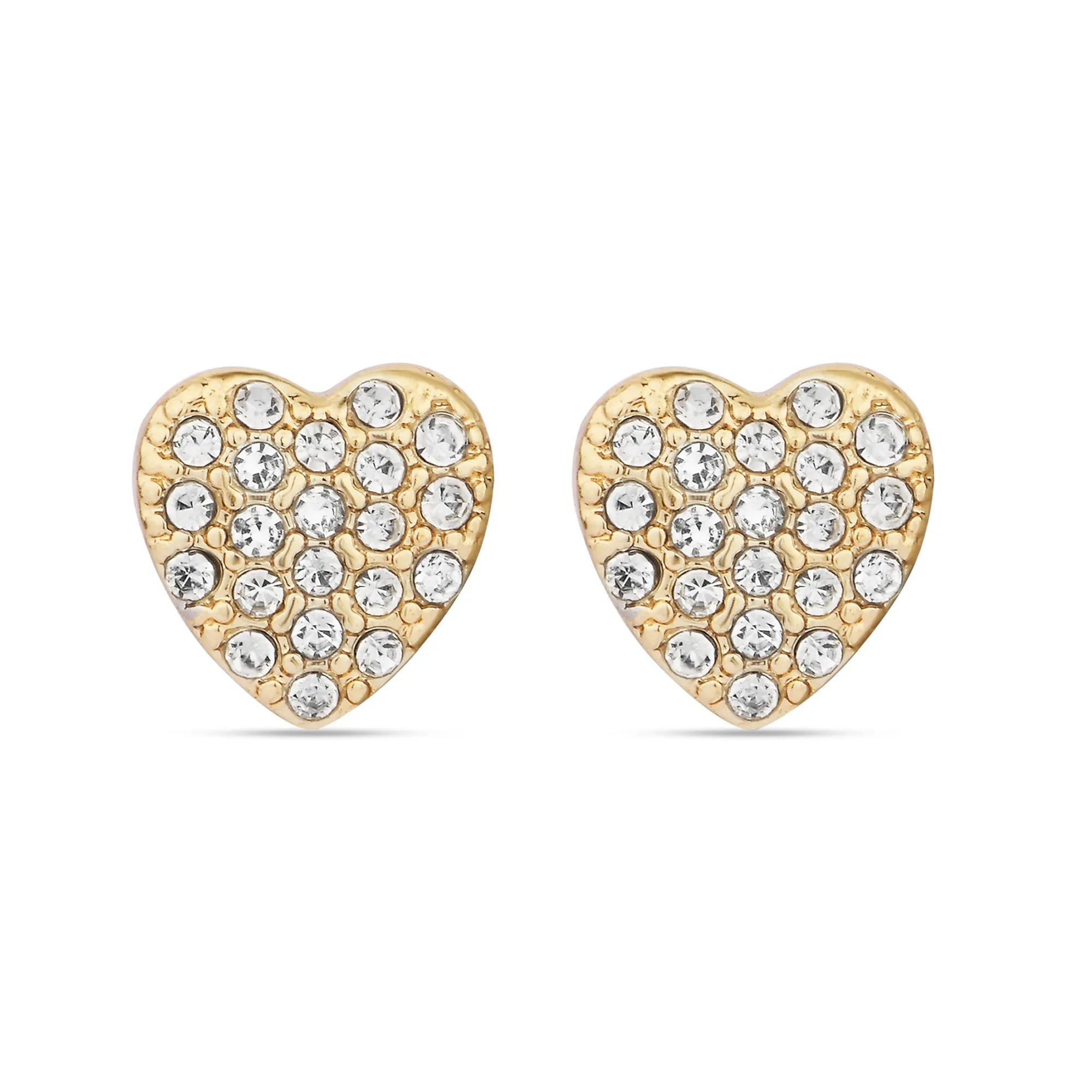 Accessorize London Women's Sparkle Heart Stud Earrings