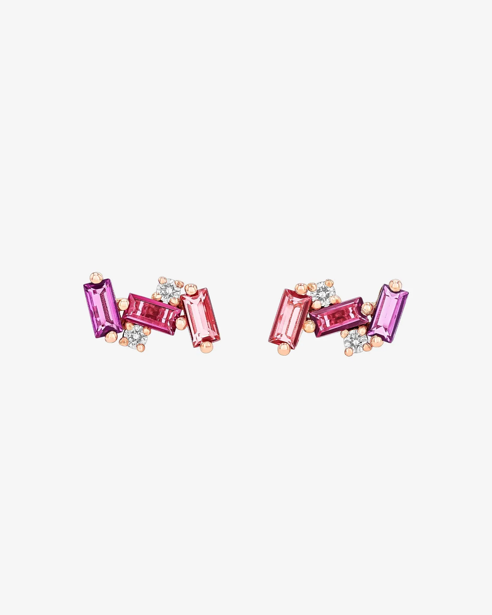 Amalfi Burst Red Ombre Studs