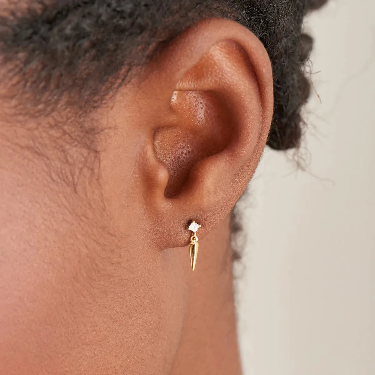 Ania Haie Gold Sparkle Spike Stud Earrings