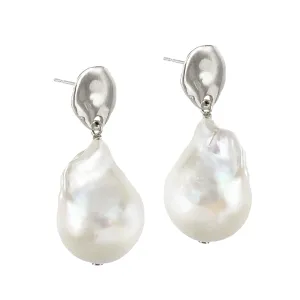 Arden Pearl Studs - Silver