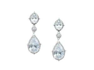 Aria - Art Deco Crystal Bridal Drop Earrings