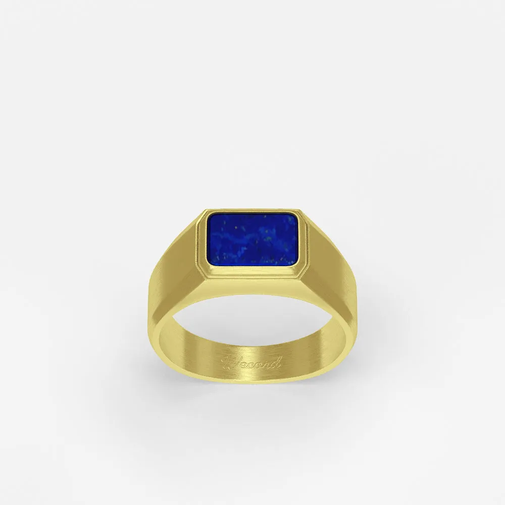 Atlas Ring 18K Vermeil Lapis Lazuli