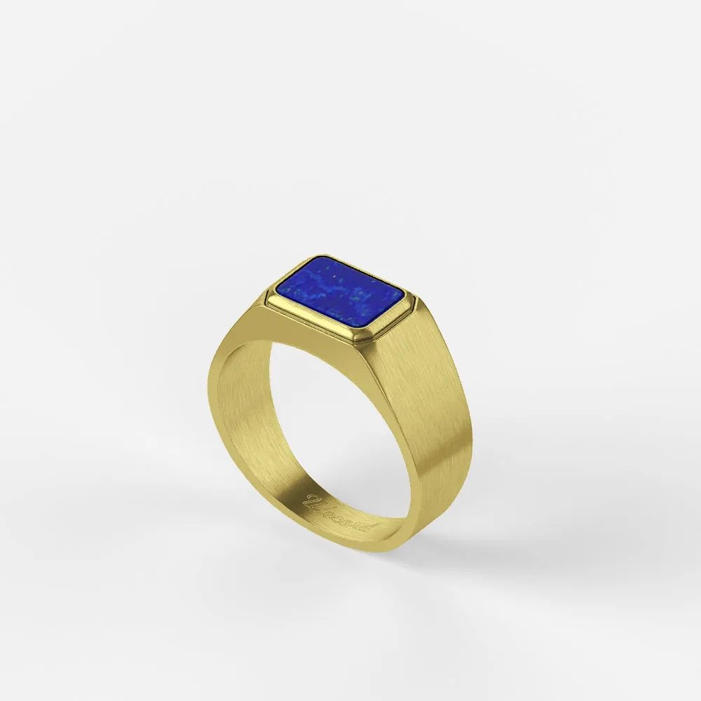 Atlas Ring 18K Vermeil Lapis Lazuli