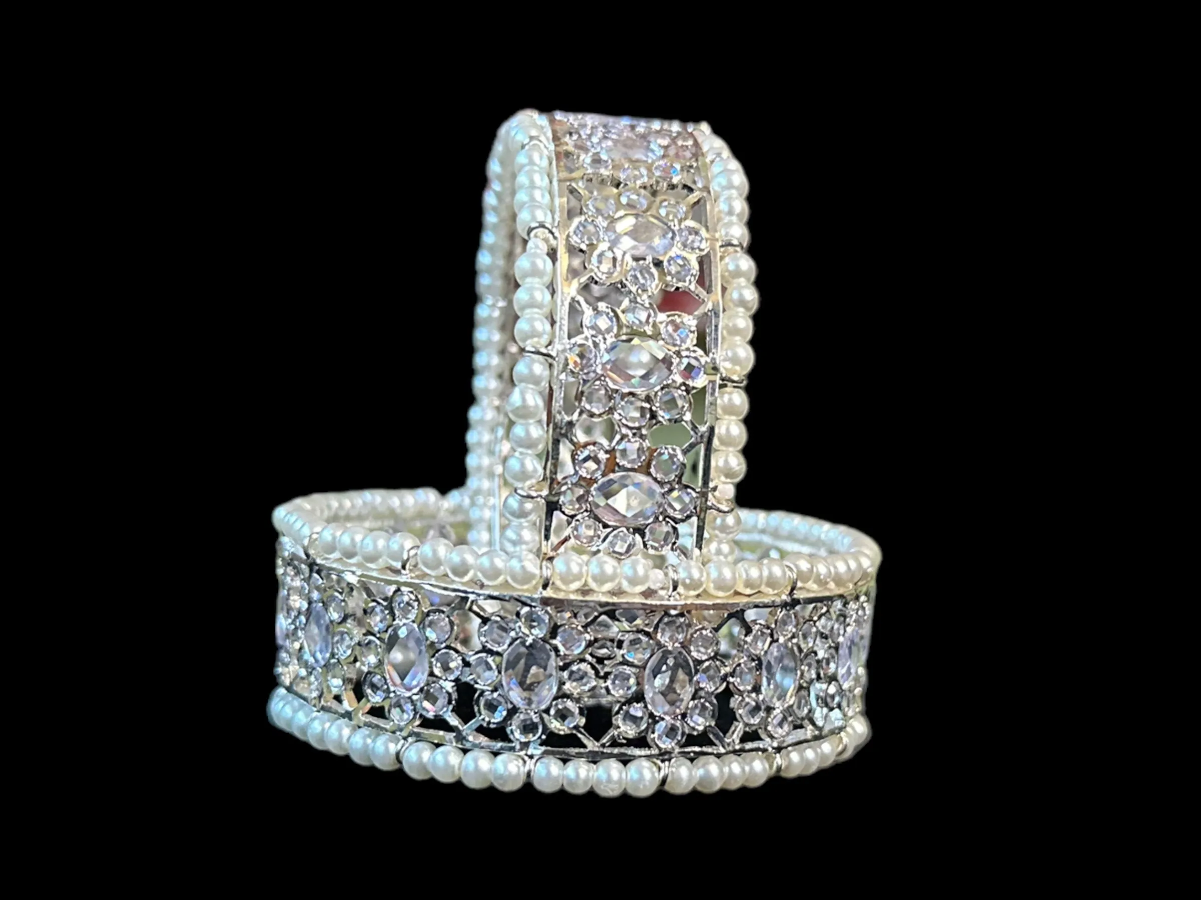 B141 Aleezay hyderabadi silver plated bangles ( READY TO SHIP  )