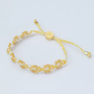 Bali Friendship Lei Bracelet - Yellow White