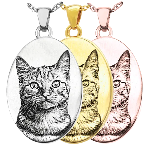 B&B 3D Photo Oval Pendant