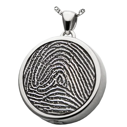 B&B Fingerprint Round Pendant