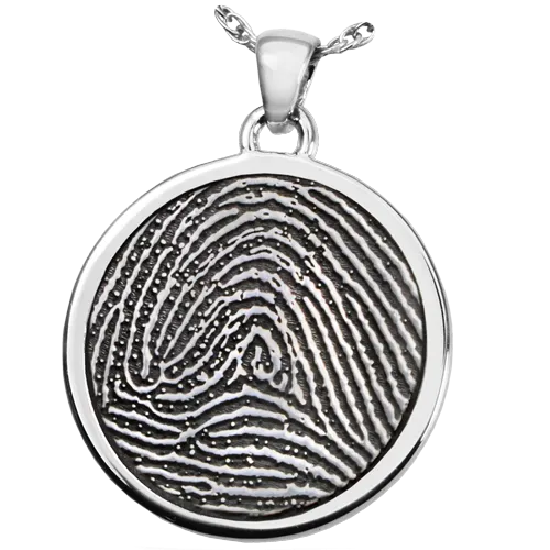 B&B Fingerprint Round Pendant