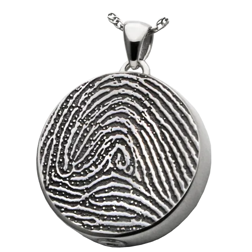 B&B Fingerprint Round Pendant