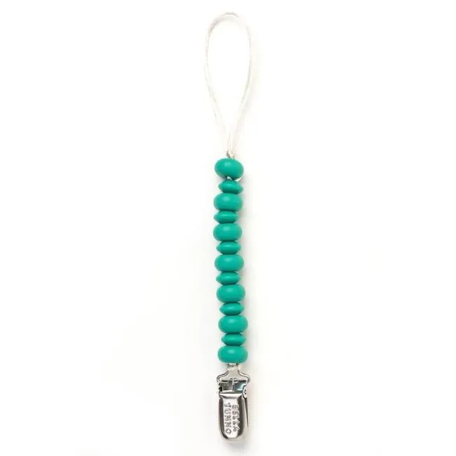 Bella Tunno Beaded Pacifier Clip - Teal