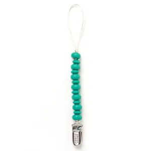 Bella Tunno Beaded Pacifier Clip - Teal