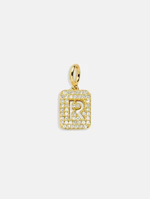 Block Pavé Initial Cluster Charm - R