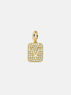 Block Pavé Initial Cluster Charm - V