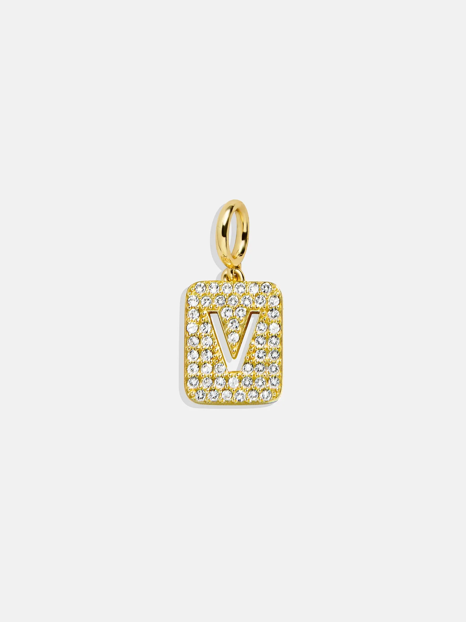 Block Pavé Initial Cluster Charm - V