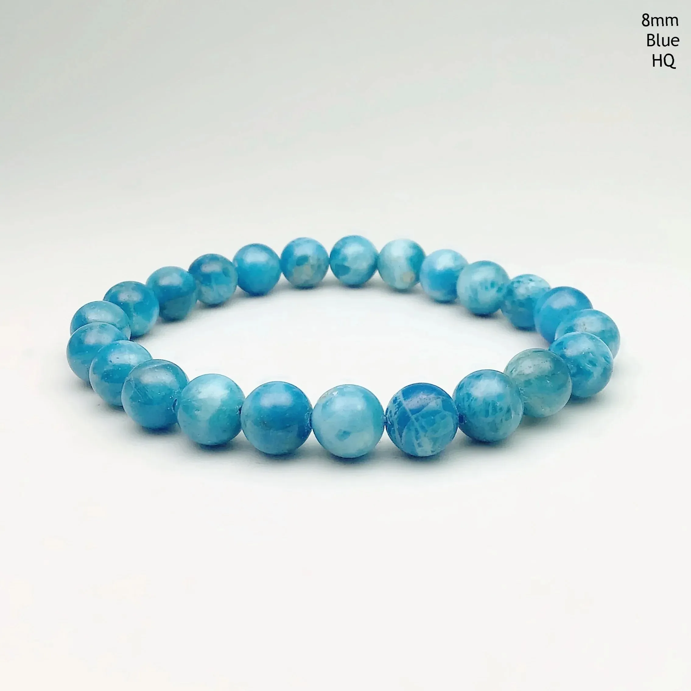 Blue Apatite Beaded Bracelet