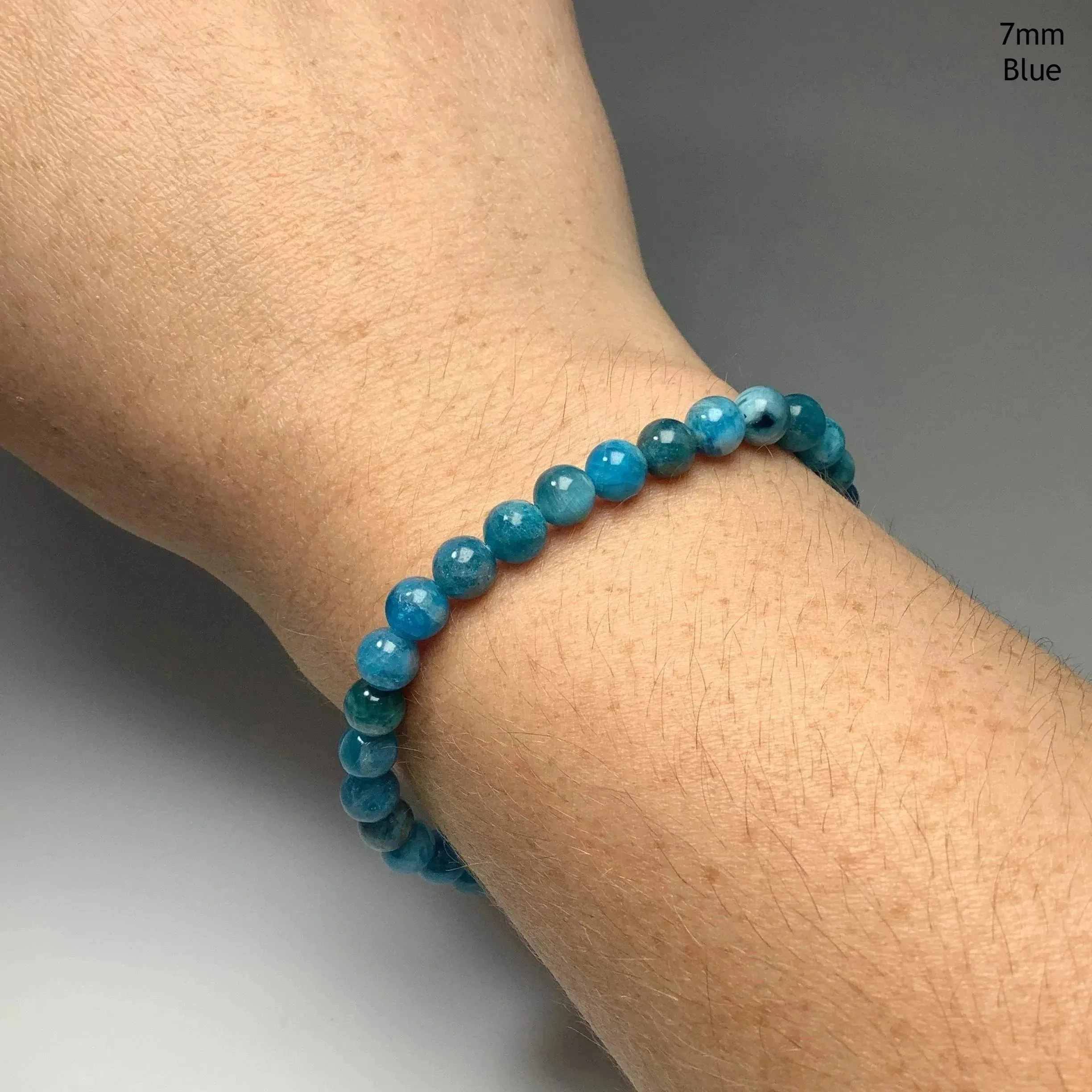 Blue Apatite Beaded Bracelet