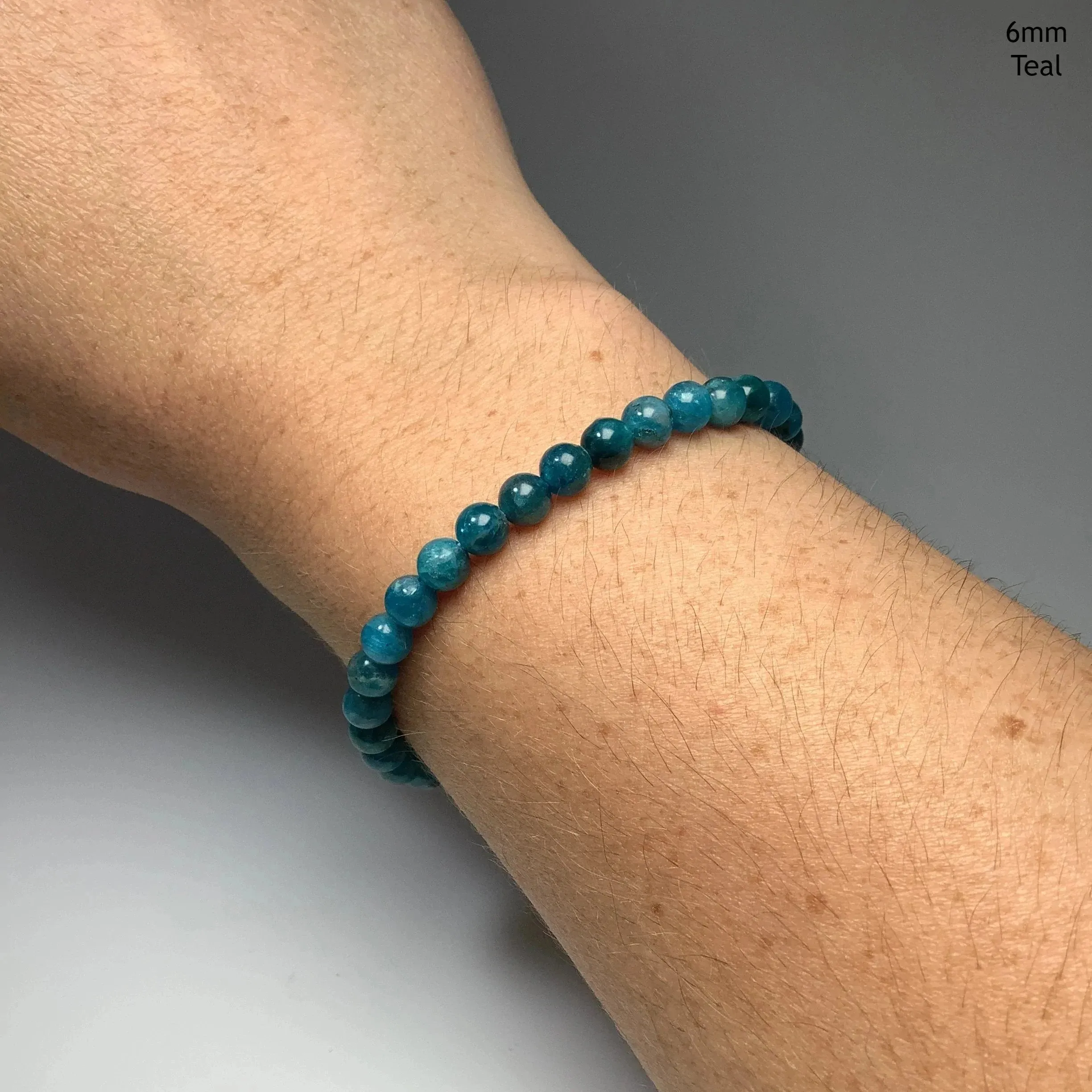 Blue Apatite Beaded Bracelet