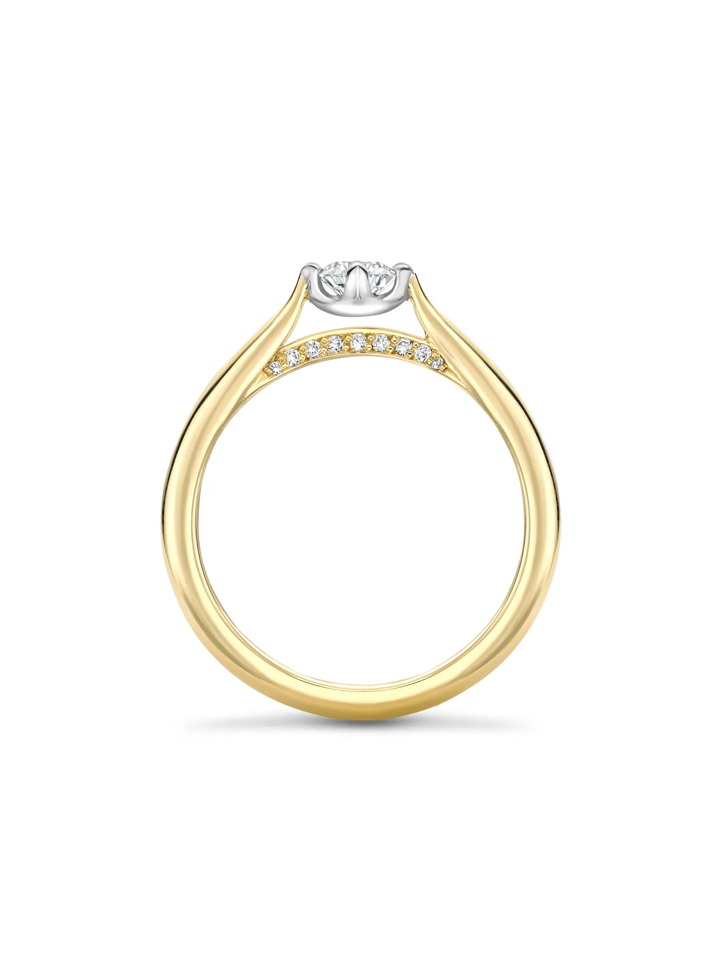 Boodles Brilliance Yellow Gold Diamond Engagement Ring 0.25 Carat