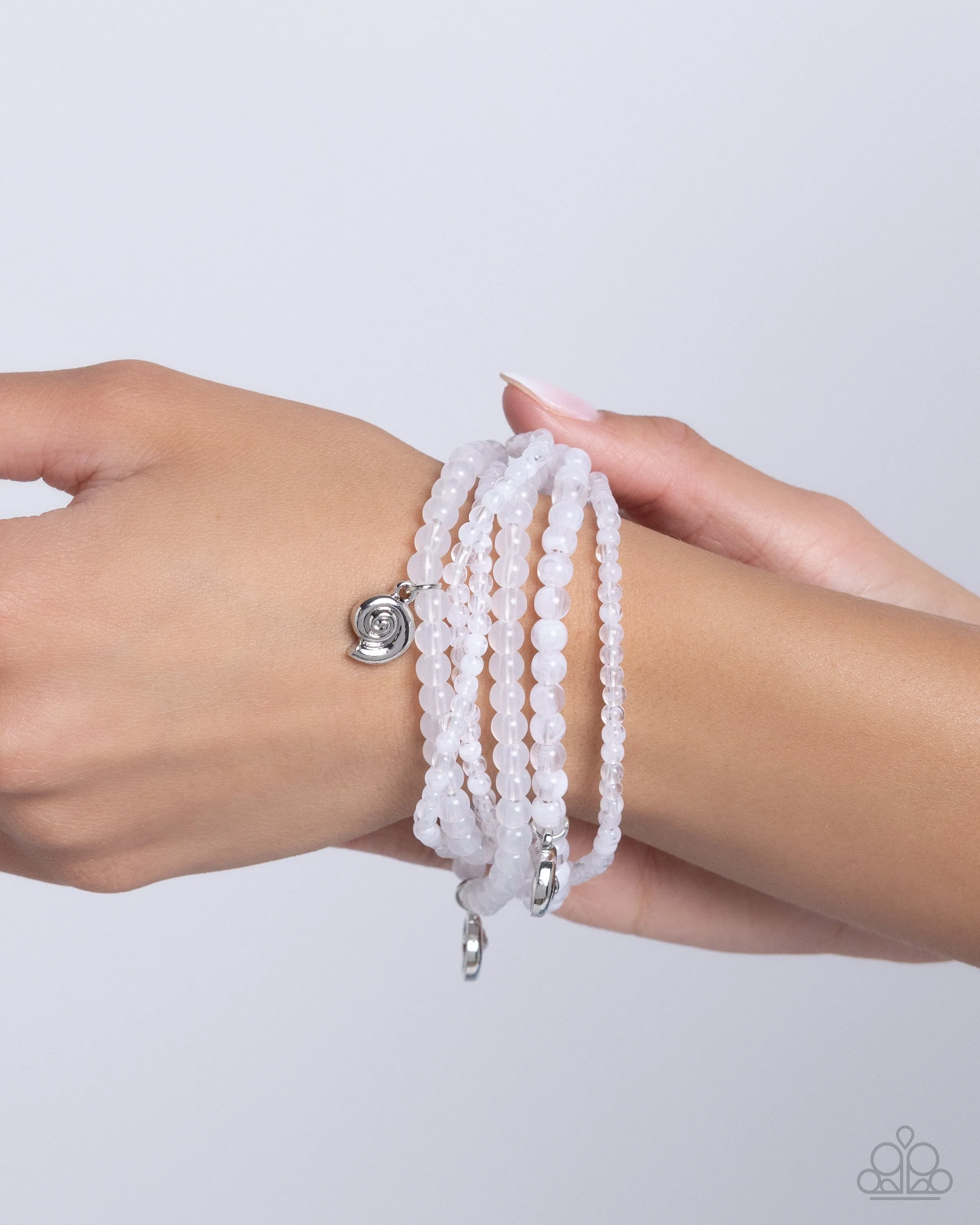 Bracelets Swirling Shopaholic - White B2320