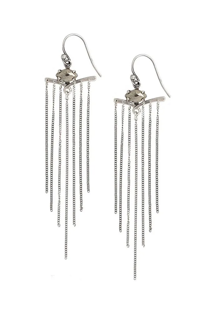 Chan Luu Pyrite Chain Earrings